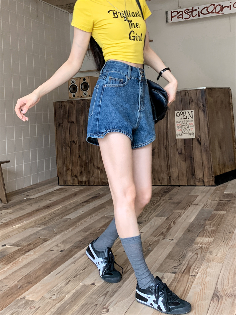 Shorts in denim blu da donna,  - Shorts Denim Frayed recensione e prezzo